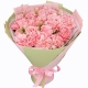 无限美好-33朵粉色康乃馨搭配黄莺送父母送老师花束