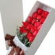 甜蜜爱恋-21枝红玫瑰，搭配尤加利创意花盒