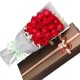 浓情蜜意-19朵红玫瑰，搭配黄莺创意花盒