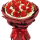 幸福时光-19枝红玫瑰，搭配桔梗黄莺时尚花束