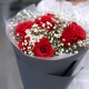 手心里的宝-11枝红玫瑰，搭配满天星