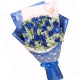 长相依-19朵蓝色妖姬，搭配叶上花爱情鲜花送爱人