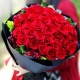 执子之手-33枝红玫瑰，点缀石竹梅恋人花束