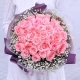怦然心动-33枝戴安娜玫瑰，搭配满天星爱情花束