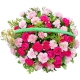 深深祝福-29枝粉色康乃馨，9枝红色康乃馨，11枝红玫瑰，栀子叶、黄莺