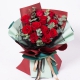 温情甜蜜-11枝卡罗拉红玫瑰，搭配尤加利叶