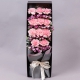 寸草心-11朵粉色康乃馨，搭配尤加利、粉色相思梅，创意礼盒