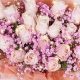 粉外妖娆-19枝粉雪山玫瑰，搭配粉色满天星+小串灯